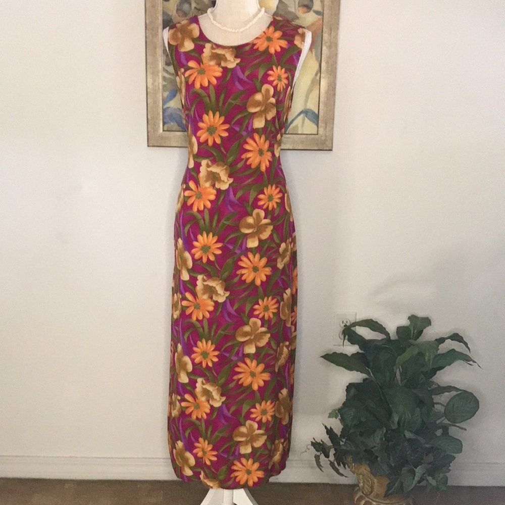 Multi-Color Floral Maxi Sundress Size 10